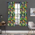 Aloha Hawaii Tropical Pattern Print Grommet Curtain Panels
