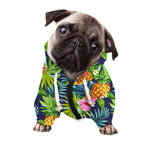 Aloha Hawaii Tropical Pattern Print Dog Zip Up Hoodie