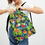 Aloha Hawaii Tropical Pattern Print Drawstring Backpack