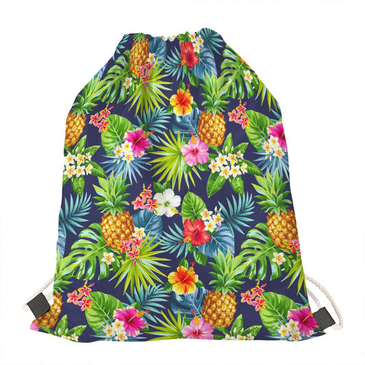 Aloha Hawaii Tropical Pattern Print Drawstring Bag