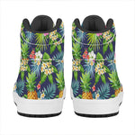 Aloha Hawaii Tropical Pattern Print High Top Leather Sneakers