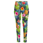 Aloha Hawaii Tropical Pattern Print High-Waisted Pocket Leggings