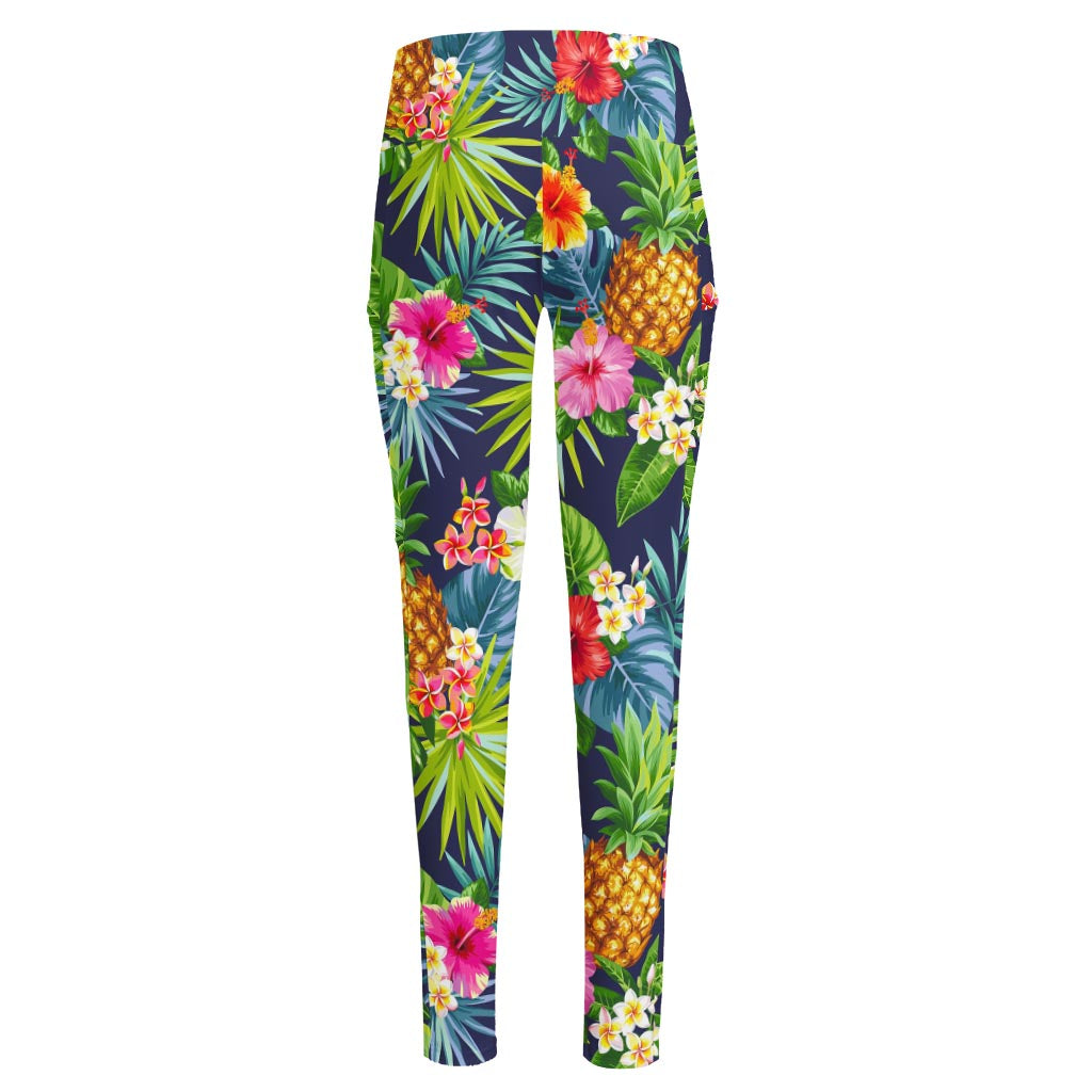 Aloha Hawaii Tropical Pattern Print High-Waisted Pocket Leggings