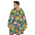 Aloha Hawaii Tropical Pattern Print Hoodie Blanket