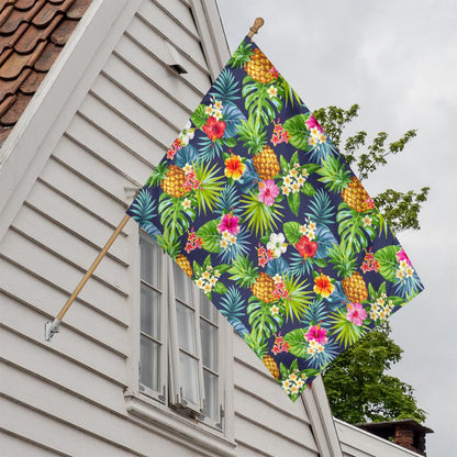 Aloha Hawaii Tropical Pattern Print House Flag