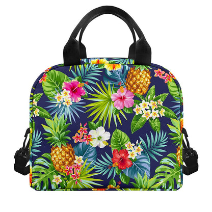 Aloha Hawaii Tropical Pattern Print Insulated Lunch Bag