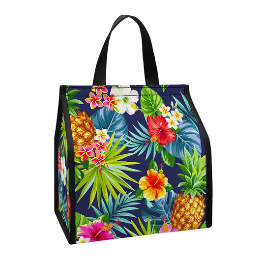 Aloha Hawaii Tropical Pattern Print Insulated Lunch Tote