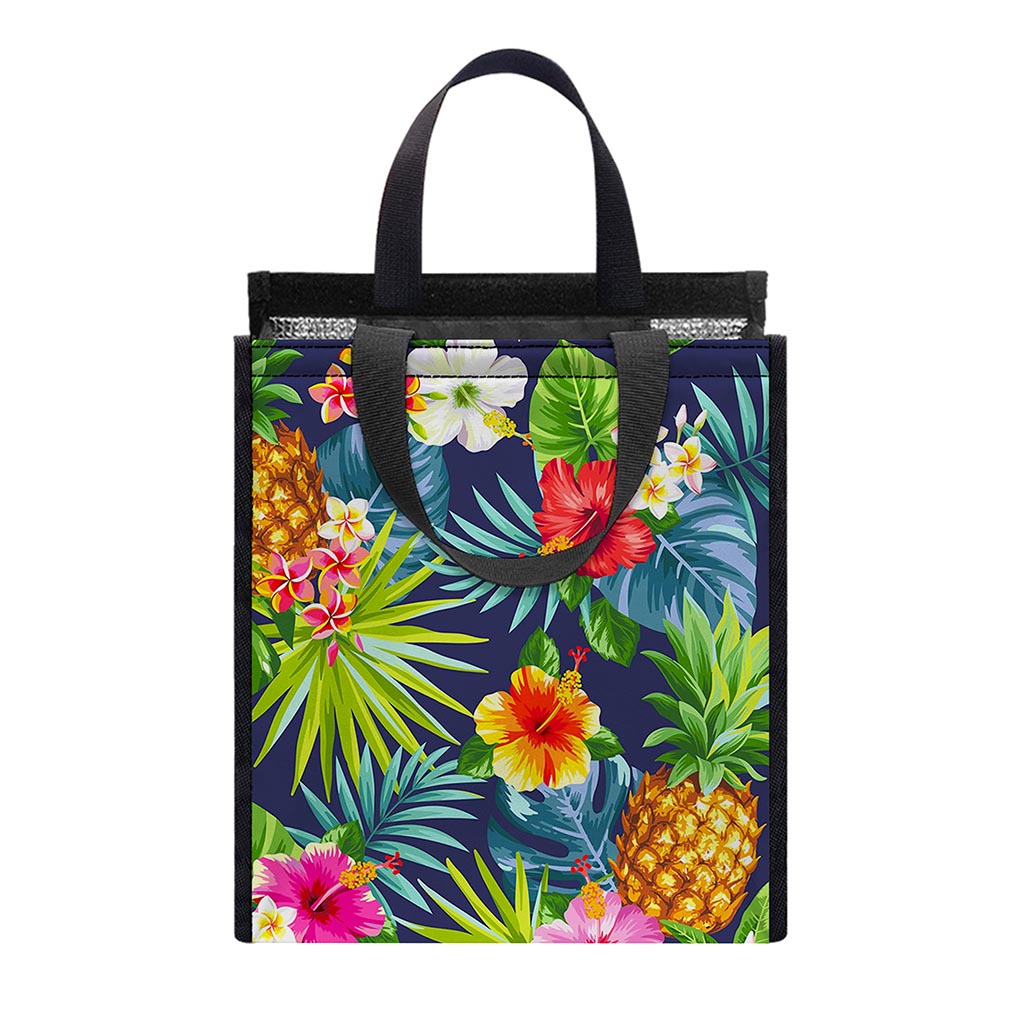 Aloha Hawaii Tropical Pattern Print Insulated Lunch Tote