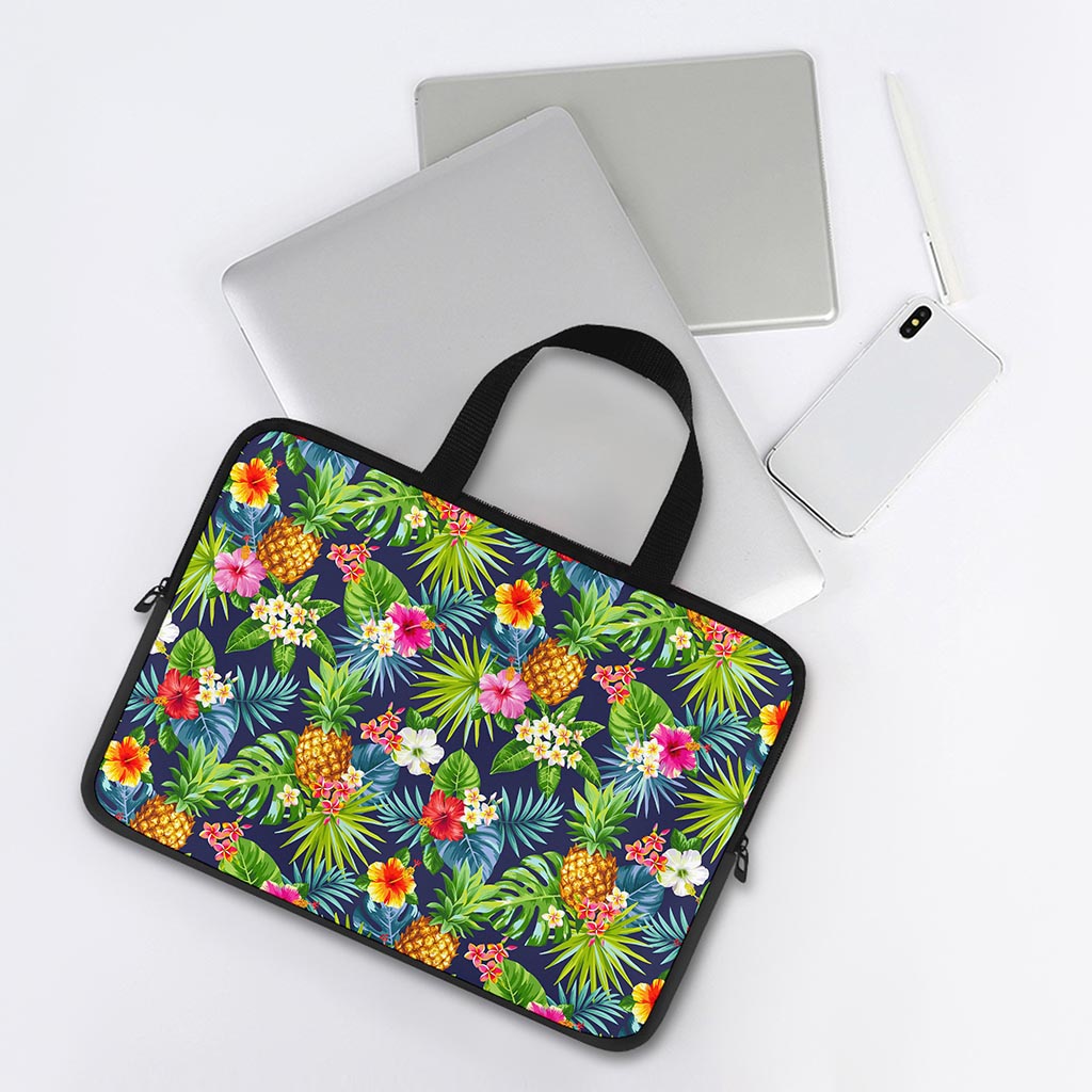 Aloha Hawaii Tropical Pattern Print Laptop Sleeve With Handle
