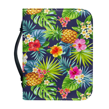 Aloha Hawaii Tropical Pattern Print Leather Bible Cover