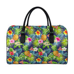 Aloha Hawaii Tropical Pattern Print Leather Duffle Bag