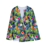 Aloha Hawaii Tropical Pattern Print Long Sleeve Short Coat