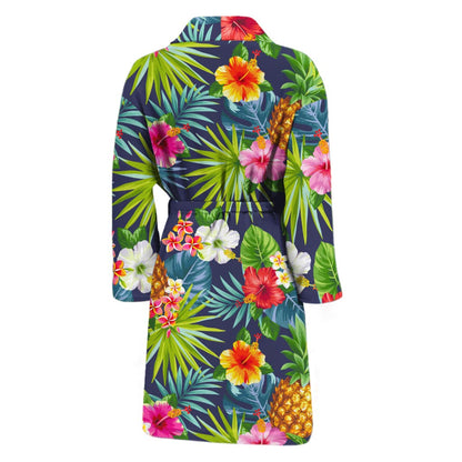 Aloha Hawaii Tropical Pattern Print Men's Bathrobe