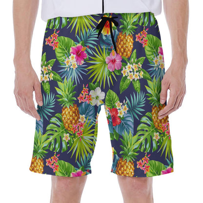 Aloha Hawaii Tropical Pattern Print Men's Beach Shorts
