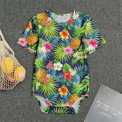 Aloha Hawaii Tropical Pattern Print Men's Bodysuit