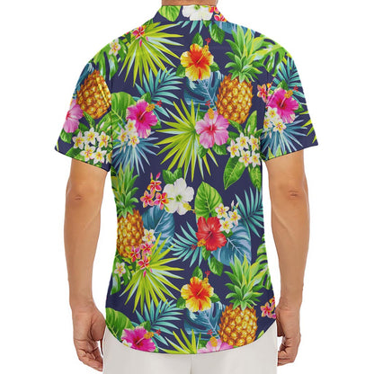 Aloha Hawaii Tropical Pattern Print Men's Deep V-Neck Shirt