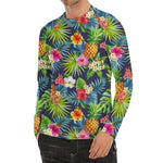 Aloha Hawaii Tropical Pattern Print Men's Long Sleeve Rash Guard