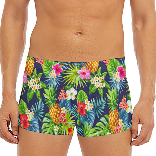 Aloha Hawaii Tropical Pattern Print Men's Short Boxer Briefs