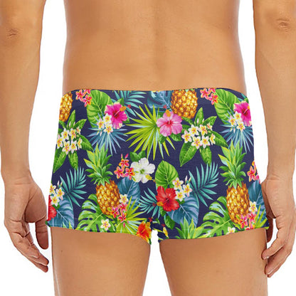 Aloha Hawaii Tropical Pattern Print Men's Short Boxer Briefs