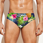 Aloha Hawaii Tropical Pattern Print Men's Swim Briefs