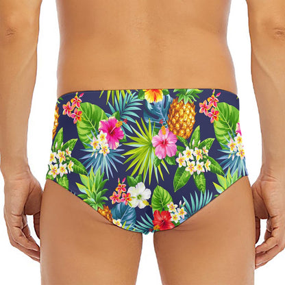 Aloha Hawaii Tropical Pattern Print Men's Triangle Swim Briefs