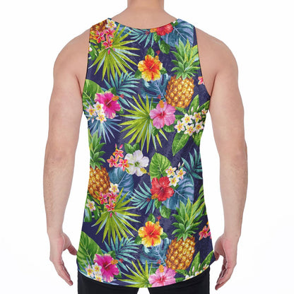 Aloha Hawaii Tropical Pattern Print Men's Velvet Tank Top