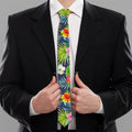 Aloha Hawaii Tropical Pattern Print Necktie