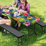 Aloha Hawaii Tropical Pattern Print Picnic Table Cover