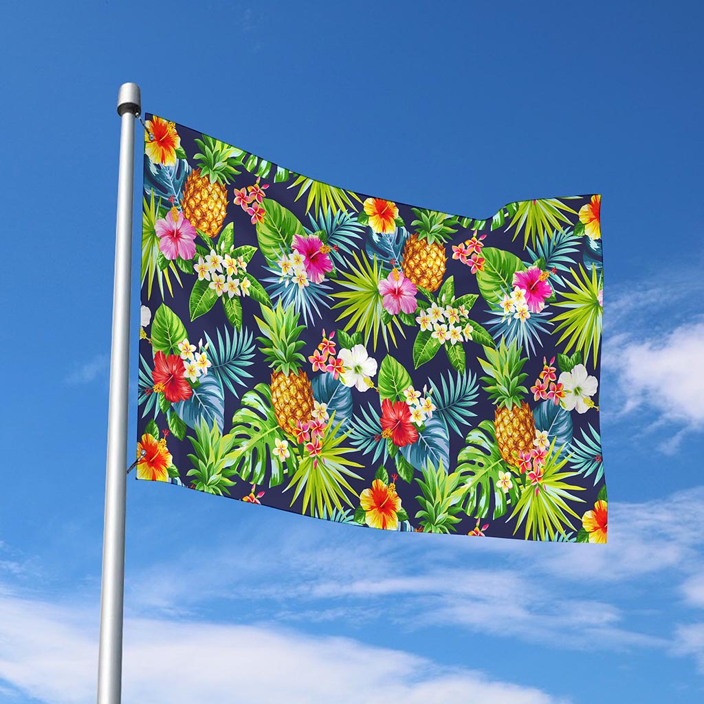 Aloha Hawaii Tropical Pattern Print Polyester Flag
