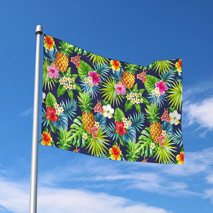 Aloha Hawaii Tropical Pattern Print Polyester Flag
