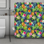 Aloha Hawaii Tropical Pattern Print Polyester Shower Curtain