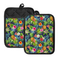 Aloha Hawaii Tropical Pattern Print Pot Holders With Pocket