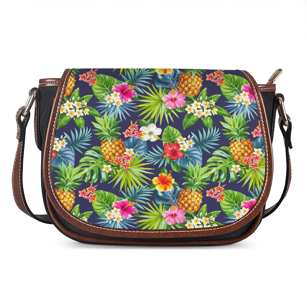 Aloha Hawaii Tropical Pattern Print Saddle Bag
