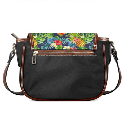 Aloha Hawaii Tropical Pattern Print Saddle Bag