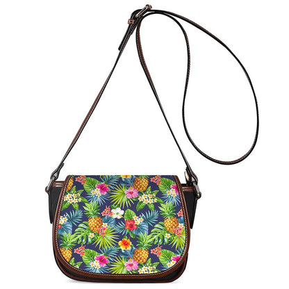 Aloha Hawaii Tropical Pattern Print Saddle Bag