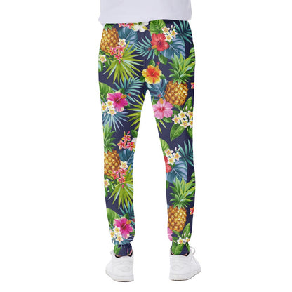 Aloha Hawaii Tropical Pattern Print Scuba Joggers