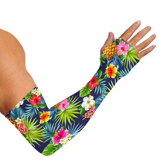 Aloha Hawaii Tropical Pattern Print Sun Protection Arm Sleeves