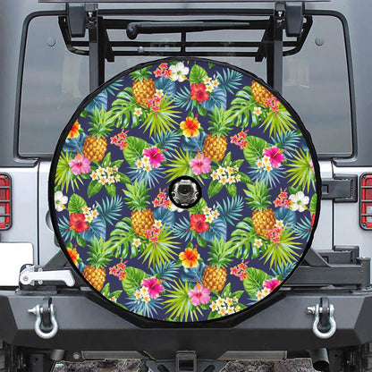 Aloha Hawaii Tropical Pattern Print Tire Cover With Camera Hole