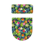 Aloha Hawaii Tropical Pattern Print Toilet Lid And Tank Cover Set