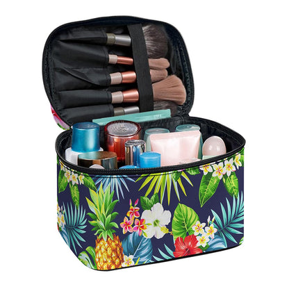 Aloha Hawaii Tropical Pattern Print Travel Makeup Bag