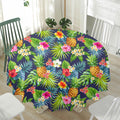 Aloha Hawaii Tropical Pattern Print Waterproof Round Tablecloth