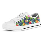 Aloha Hawaii Tropical Pattern Print White Low Top Sneakers