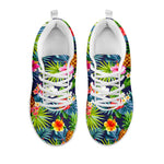 Aloha Hawaii Tropical Pattern Print White Running Shoes