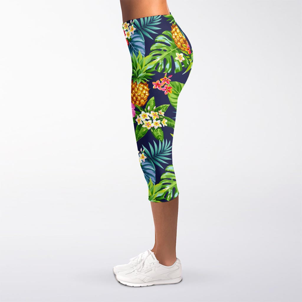 Aloha Hawaii Tropical Pattern Print Women's Capri Leggings