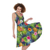 Aloha Hawaii Tropical Pattern Print Women's Sleeveless Dress