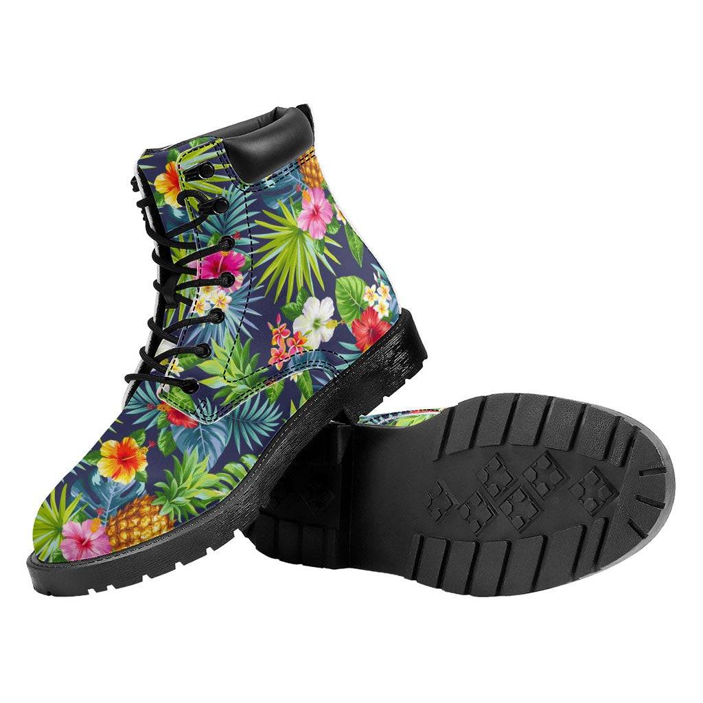 Aloha Hawaii Tropical Pattern Print Work Boots