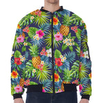 Aloha Hawaii Tropical Pattern Print Zip Sleeve Bomber Jacket