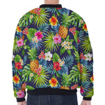 Aloha Hawaii Tropical Pattern Print Zip Sleeve Bomber Jacket
