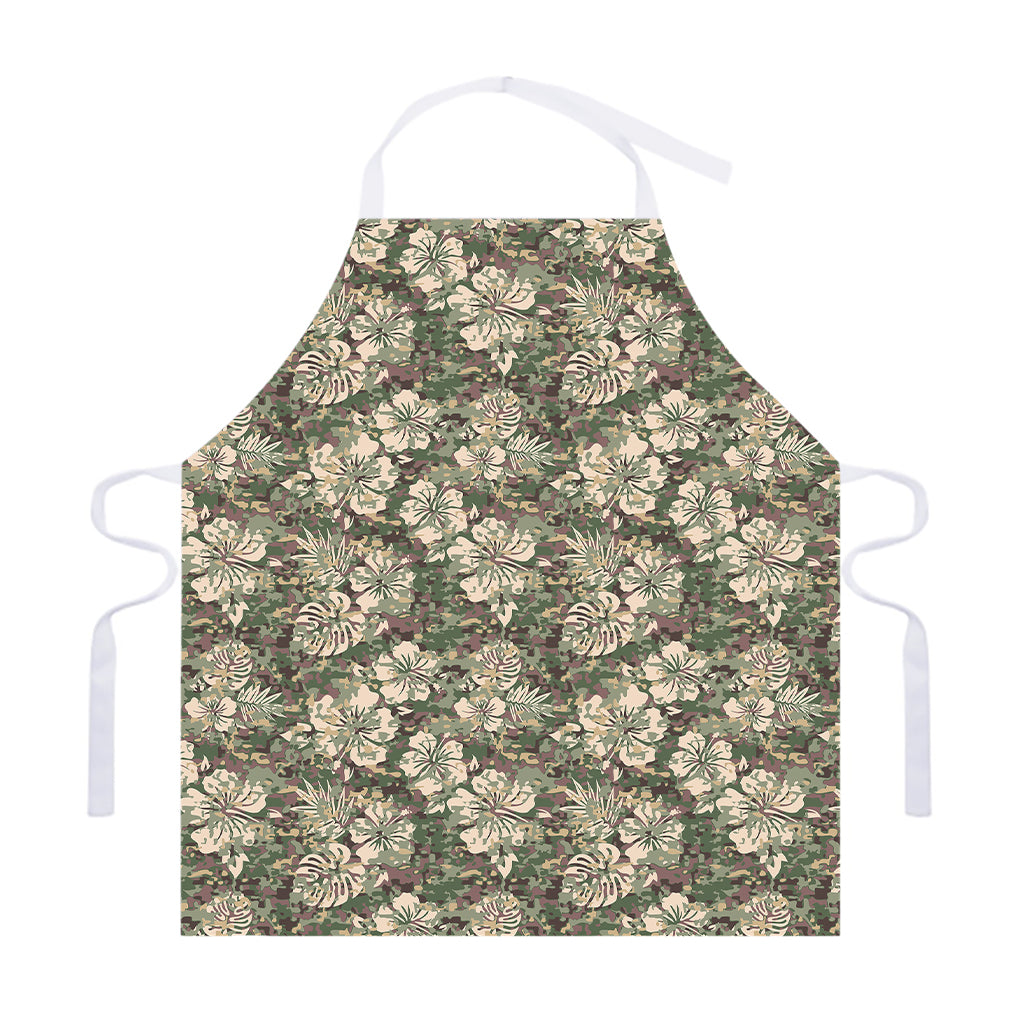 Aloha Hawaiian Camo Flower Pattern Print Adjustable Apron