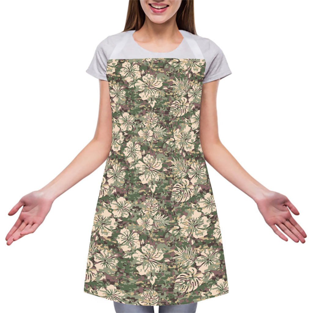 Aloha Hawaiian Camo Flower Pattern Print Adjustable Apron